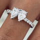 Diamond Two Stone Ring 1.31 Carat White Gold 14K