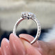 Diamond Two Stone Ring 1.31 Carat White Gold 14K