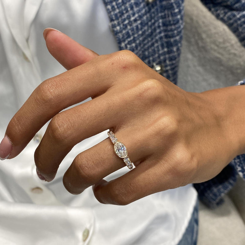 Diamond Stackable Ring 1.25 Carat Rose Gold 14K