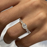 Diamond Stackable Ring 1.25 Carat Rose Gold 14K
