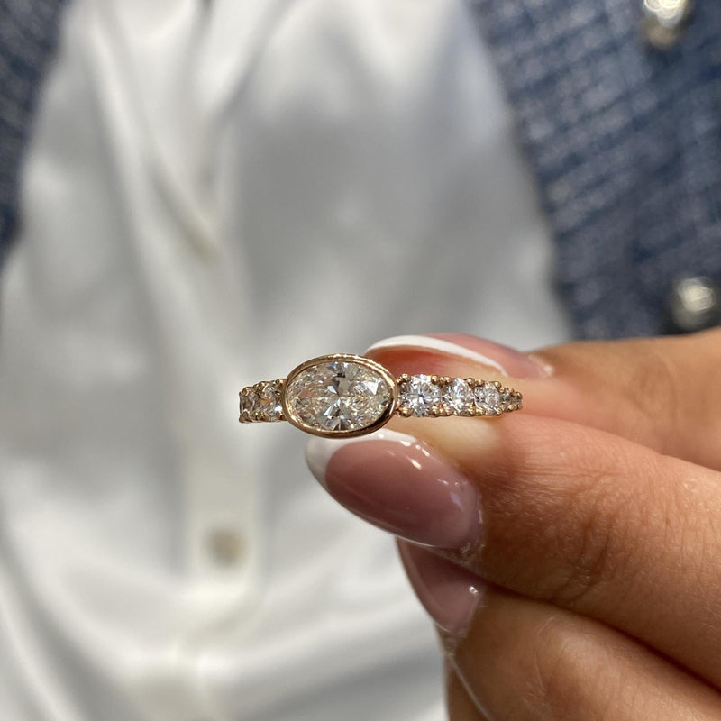 Diamond Stackable Ring 1.25 Carat Rose Gold 14K