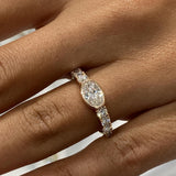 Diamond Stackable Ring 1.25 Carat Rose Gold 14K