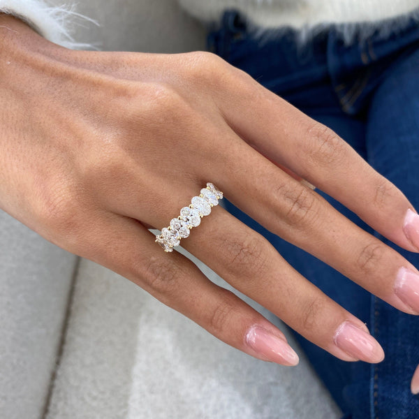 Diamond Wedding Band 2.71 Carat Yellow Gold 14K