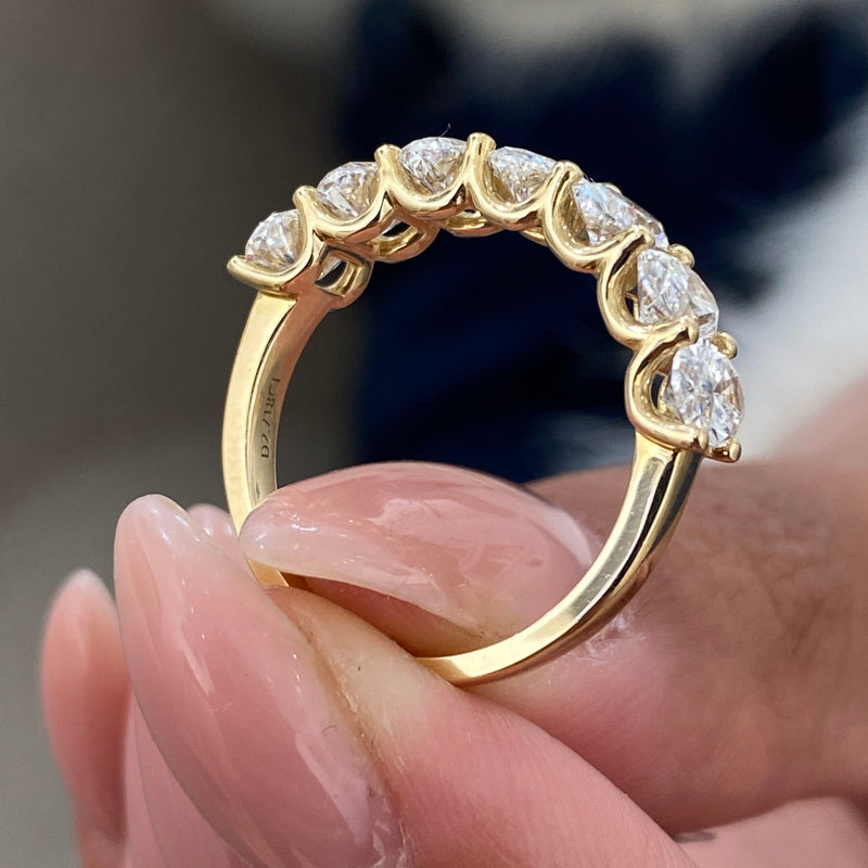 Diamond Wedding Band 2.71 Carat Yellow Gold 14K