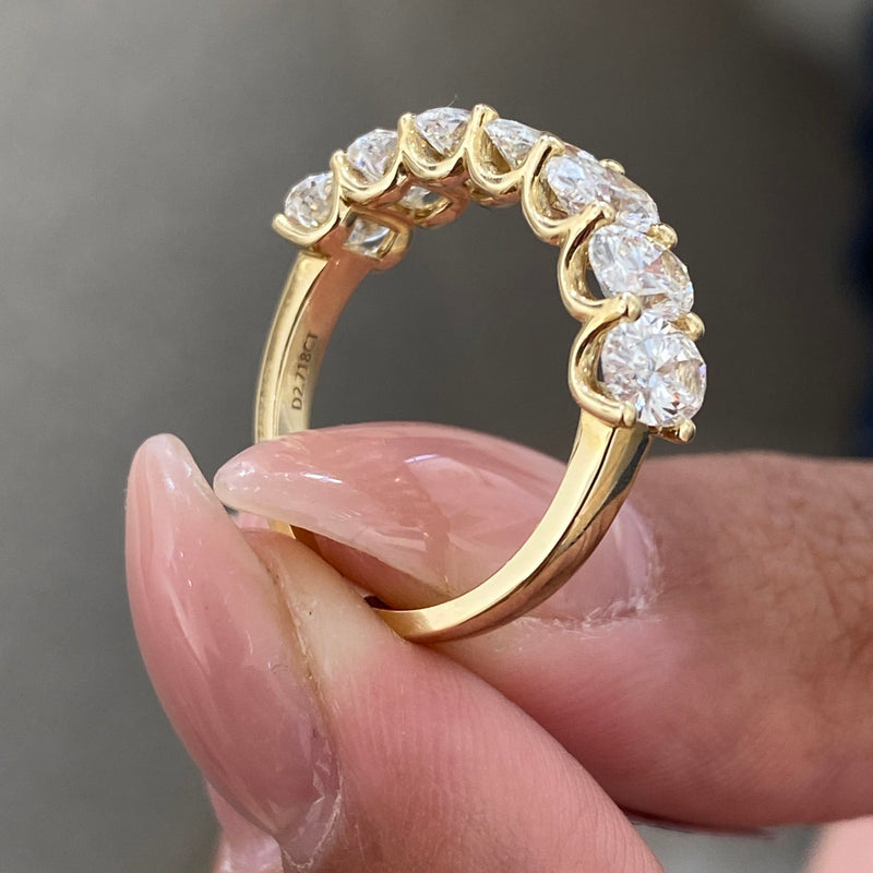 Diamond Wedding Band 2.71 Carat Yellow Gold 14K