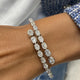 Diamond Bangle Fashion Bracelet 6.85 ct TCW, White Gold 14K
