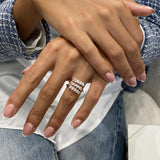 Diamond Wrap Ring 1.46 Carat Rose Gold 14K