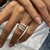 Diamond Wrap Ring 1.46 Carat Rose Gold 14K