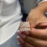 Diamond Wrap Ring 1.46 Carat Rose Gold 14K