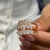 Diamond Wrap Ring 1.46 Carat Rose Gold 14K