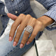 Diamond Dome Ring 4.11 Carat White Gold 14K