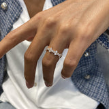 Diamond Stackable Ring 0.92 Carat Rose Gold 14K