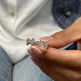 Diamond Stackable Ring 0.92 Carat Rose Gold 14K