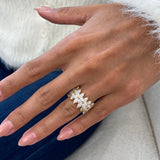 Diamond Statement Ring 3.20 Carat Yellow Gold 14K