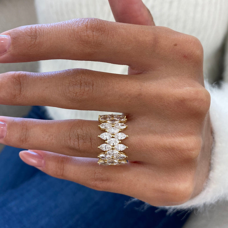 Diamond Statement Ring 3.20 Carat Yellow Gold 14K