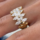 Diamond Statement Ring 3.20 Carat Yellow Gold 14K