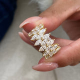 Diamond Statement Ring 3.20 Carat Yellow Gold 14K