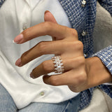 Diamond Statement Ring 3.52 Carat Rose Gold 14K
