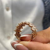 Diamond Statement Ring 3.52 Carat Rose Gold 14K