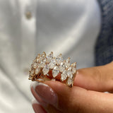Diamond Statement Ring 3.52 Carat Rose Gold 14K
