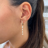 Diamond Dangle Earrings 2.4 ct Yellow Gold