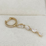 Diamond Dangle Earrings 2.4 ct Yellow Gold