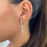 Diamond Dangle Earrings 2.2 ct Yellow Gold