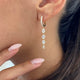 Diamond Dangle Earrings 2.2 ct Yellow Gold