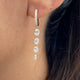 Diamond Dangle Earrings 2.5 ct Yellow Gold