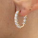 Diamond Hoop Earrings 1.82 Carat Rose Gold 14K