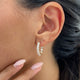Diamond Hoop Earrings 1.82 Carat Rose Gold 14K