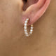 Diamond Hoop Earrings 1.8 ct Rose Gold