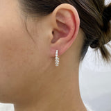 Diamond Hoop Earrings 1.8 ct Rose Gold