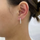 Diamond Hoop Earrings 1.8 ct Rose Gold