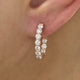 Diamond Hoop Earrings 1.8 ct Rose Gold