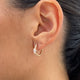 Diamond Hoop Earrings 0.72 Carat Rose Gold 14K