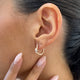 Diamond Hoop Earrings 0.72 Carat Rose Gold 14K