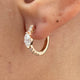 Diamond Hoop Earrings 0.72 Carat Rose Gold 14K