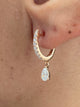 Diamond Dangle Earrings 0.60 Carat Rose Gold 14K