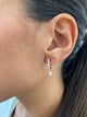 Diamond Dangle Earrings 0.60 Carat Rose Gold 14K