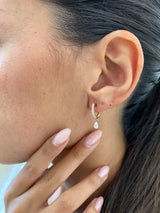 Diamond Dangle Earrings 0.60 Carat Rose Gold 14K