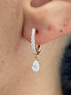 Diamond Dangle Earrings 0.60 Carat Rose Gold 14K