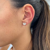 Diamond Stud Earrings 0.8 ct White Gold