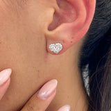 Diamond Stud Earrings 0.8 ct White Gold