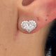 Diamond Stud Earrings 0.9 ct White Gold