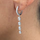 Diamond Drop Earrings 2.13 Carat White Gold 14K