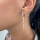 Diamond Dangle Earrings 2 ct White Gold