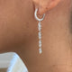 Diamond Dangle Earrings 2.1 ct White Gold