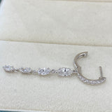 Diamond Dangle Earrings 2 ct White Gold