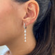 Diamond Drop Earrings 2.40 Carat White Gold 14K